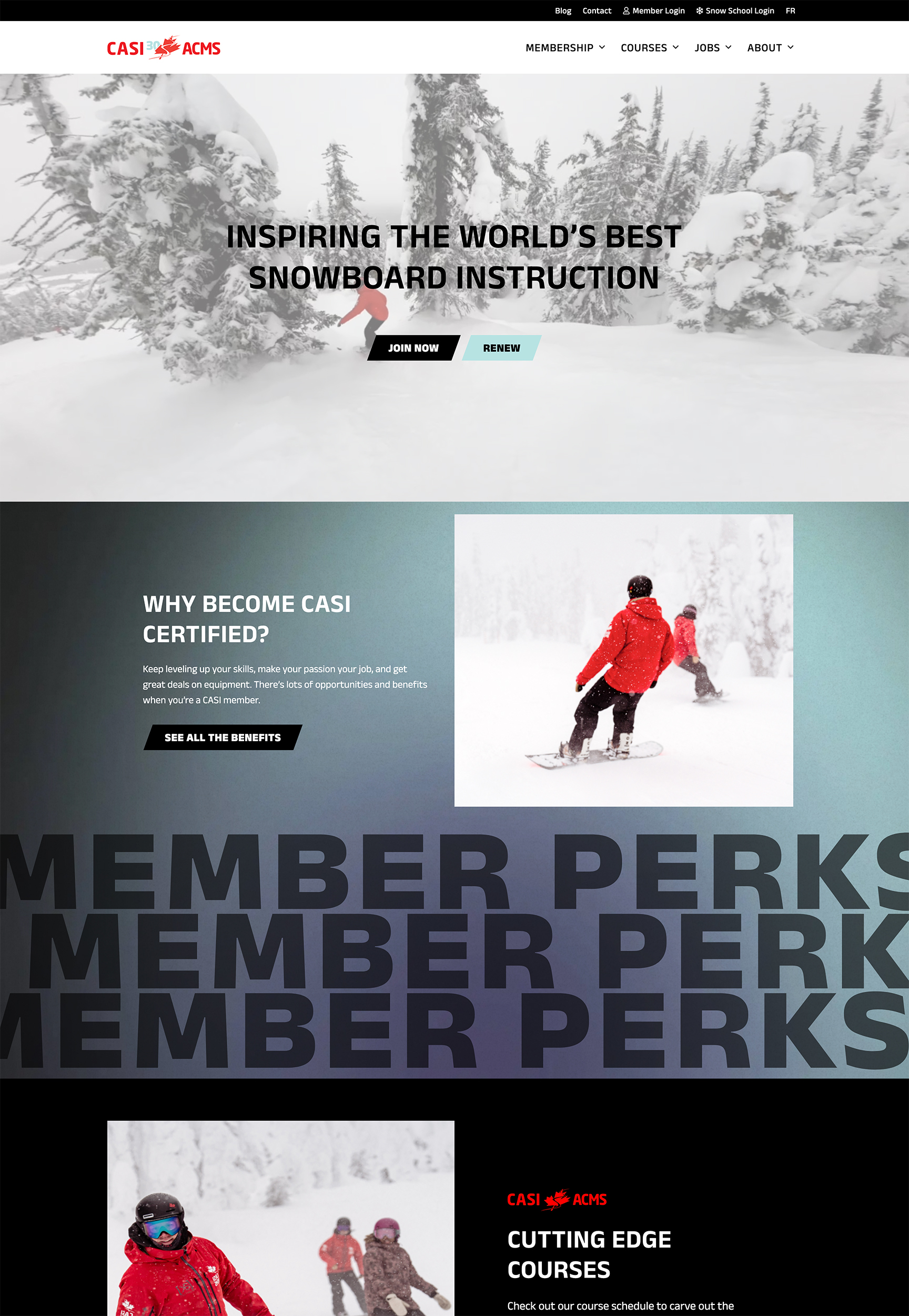 Canadian Association of Snowboard Instructors Scrolling Screenshot
