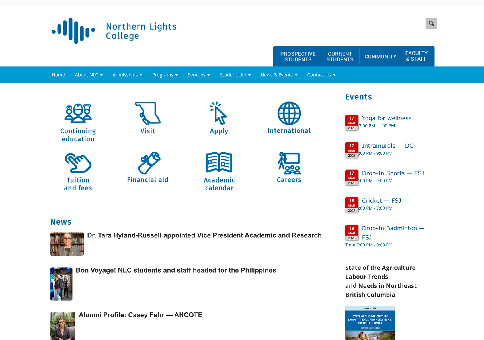 Northern Lights College Before Screenshot